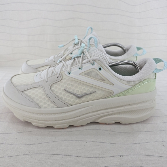 Hoka Womens Bondi B3LS Oat Milk Running Sneaker Shoes 1155351-OKT Size 12 NEW - Picture 2 of 10